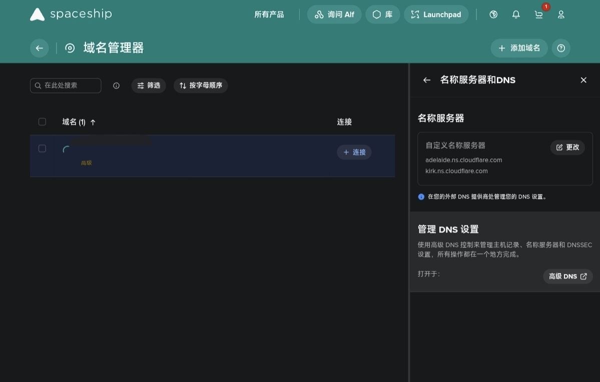Spaceship 自定义名称服务器更改按钮